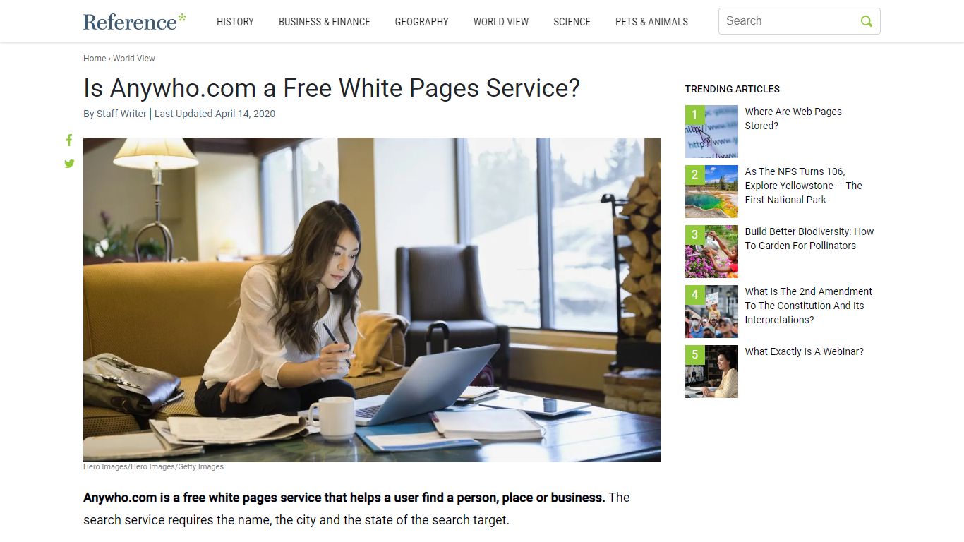 Is Anywho.com a Free White Pages Service? - Reference.com